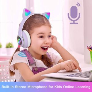 CAT EAR Kids STN 28 Purple Wireless On ear djecije slusalice ljubicaste 3 1