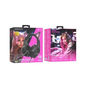 Borofone BO106 Cute Cat Ear Luminous djecije slusalice Phantom Cat 03