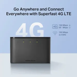 Mercusys MT110 4G LTE ruter, mobilni Wi-Fi, 2200 mAh baterija, 4G LTE brzine do 150 Mbps, 150 Mbps WiFi 2,4 GHz, SIM kartica Plug and Play
