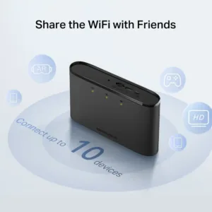 Mercusys MT110 4G LTE ruter, mobilni Wi-Fi, 2200 mAh baterija, 4G LTE brzine do 150 Mbps, 150 Mbps WiFi 2,4 GHz, SIM kartica Plug and Play