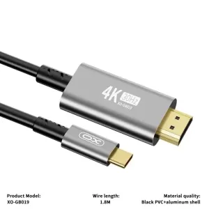 XO GB019 adapter kabl USB-C na HDMI 1.8m
