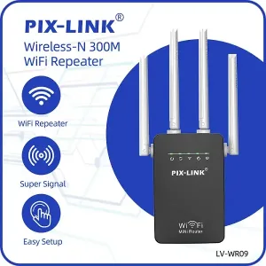 Pix-Link LV-WR09Q pojačivač WiFi signala crni