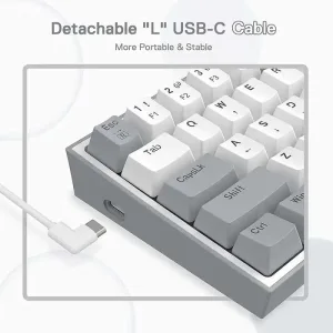 ReDragon Fizz K617 mehanička gaming tastatura bijela žičana, crveni prekidači