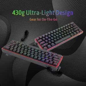 ReDragon Fizz K617 mehanička gaming tastatura crna žičana crveni prekidači