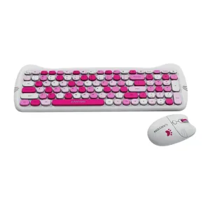 Canyon HSET-W6 Kitty bežični set miš tastatura podloga Pink 00