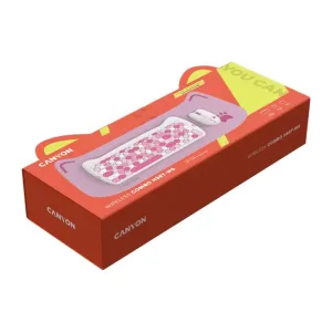 Canyon HSET-W6 Kitty bežični set miš tastatura podloga Pink 00