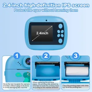 K8000 32GB microSD Blue dječija kamera sa printerom plava