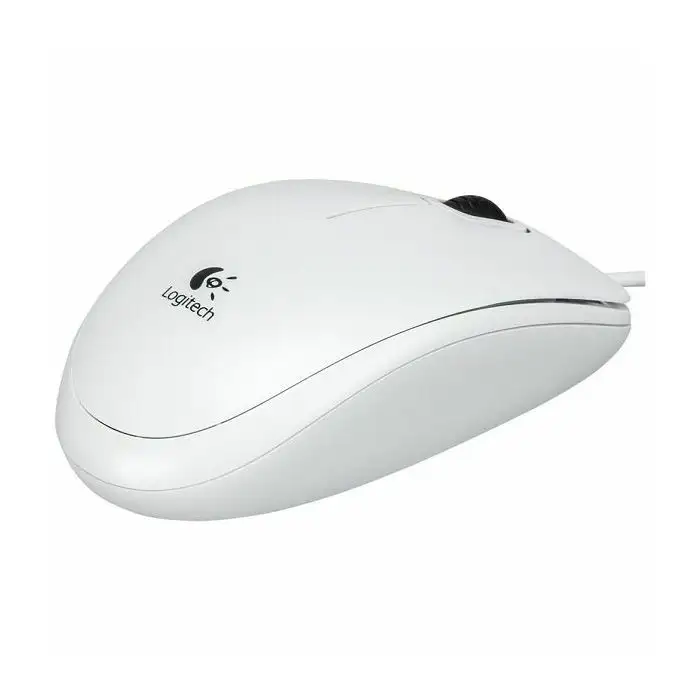 Logitech B100 optički miš bijeli žični 01 (1) Logitech B100 optički miš bijeli žični