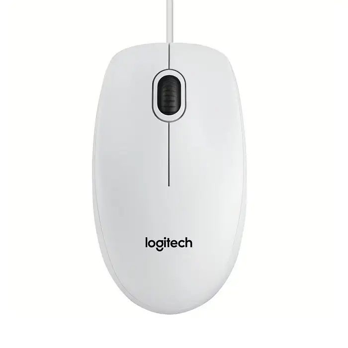 Logitech B100 optički miš bijeli žični (1) Logitech B100 optički miš bijeli žični