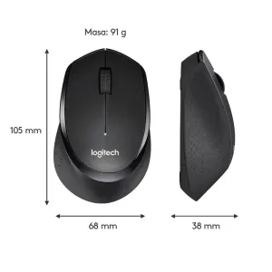 Logitech M330 Silent Plus bežični miš crni optički 1000dpi USB