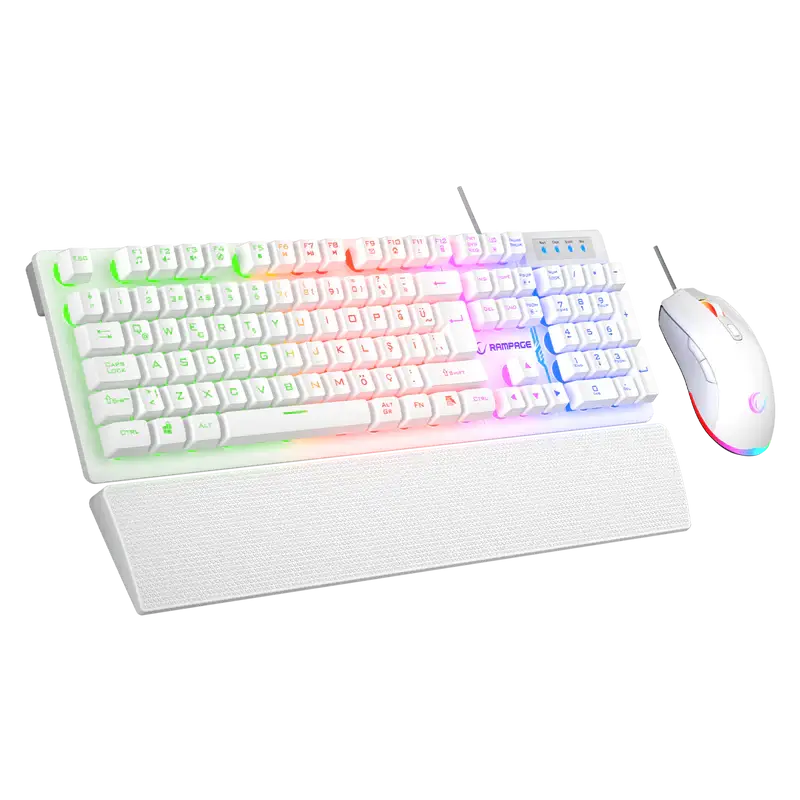 Rampage KM-RX7 Fortuna V2 Combo Gaming set tastatura miš bijeli 1 Rampage KM-RX7 Fortuna V2 Combo Gaming set tastatura miš bijeli