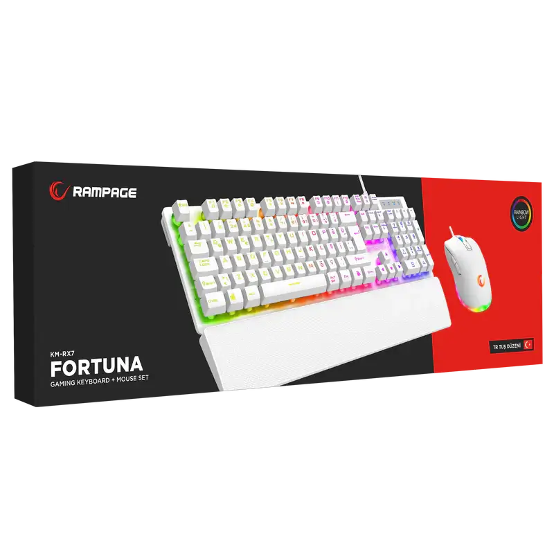 Rampage KM-RX7 Fortuna V2 Combo Gaming set tastatura miš bijeli 5 Rampage KM-RX7 Fortuna V2 Combo Gaming set tastatura miš bijeli