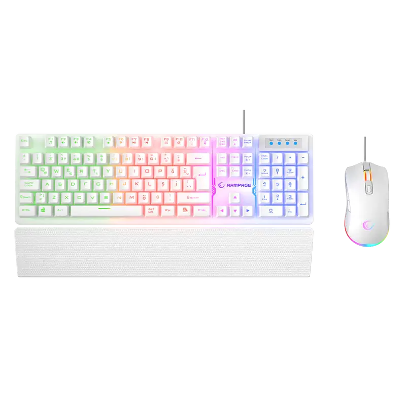 Rampage KM-RX7 Fortuna V2 Combo Gaming set tastatura miš bijeli Rampage KM-RX7 Fortuna V2 Combo Gaming set tastatura miš bijeli