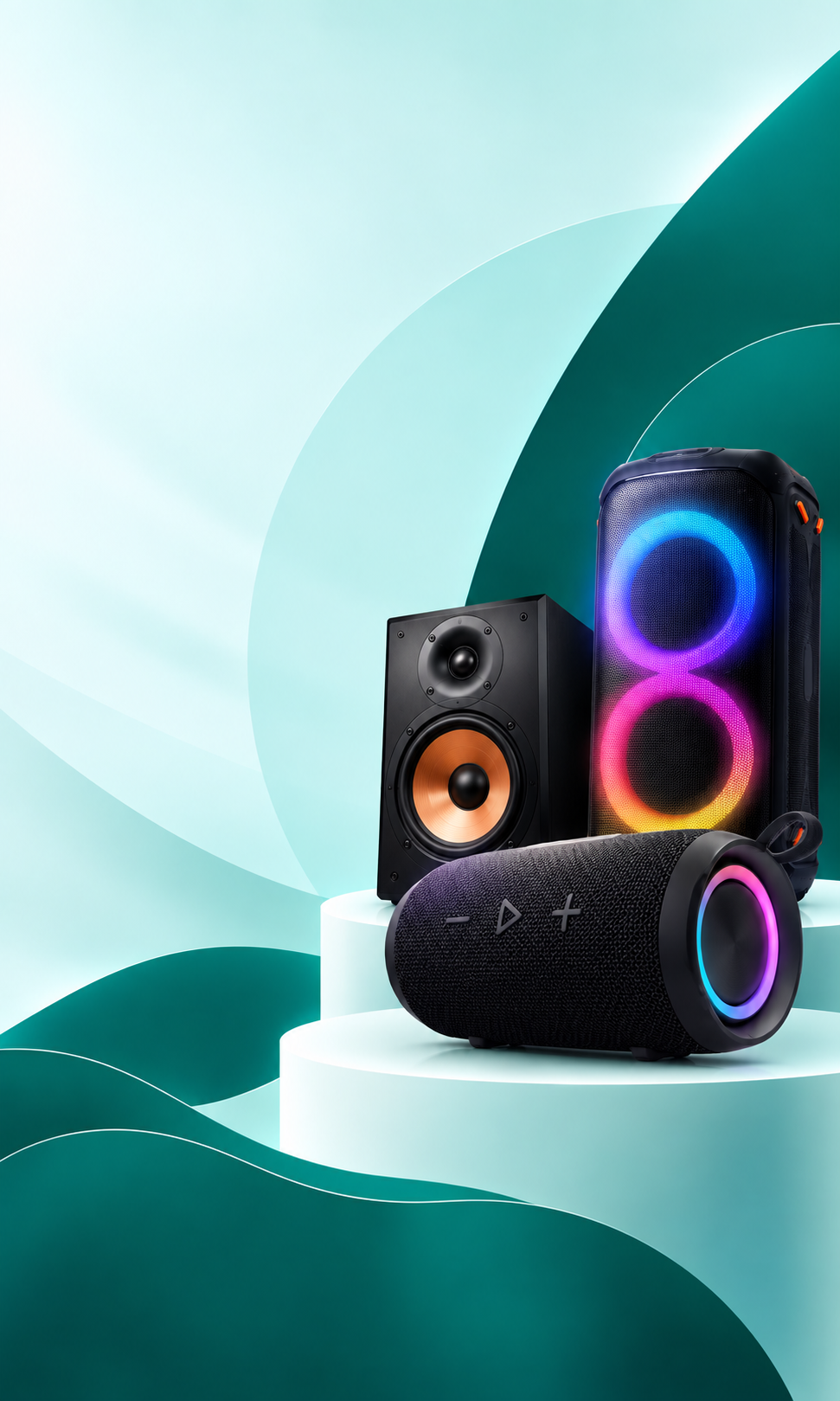 Futuristic RGB Speaker Showcase